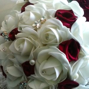 Beautiful elegant bouquets with matching  bridesmaids bouquets